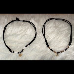 2 pack shark tooth necklaces